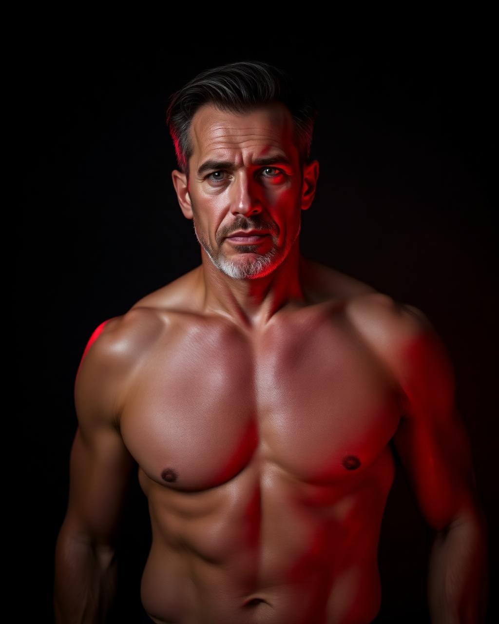 Confident, strong man at his peak
